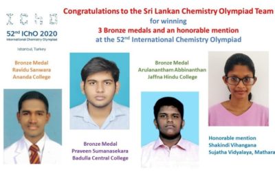 Sri Lanka won 3 Bronze medals and an honorable mention at 52nd ICHO 2020