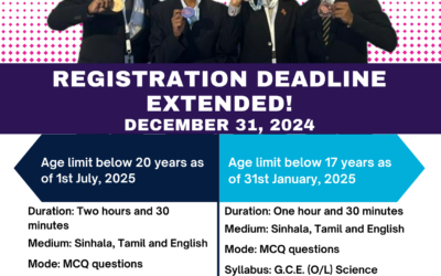 Preliminary Round of the Sri Lanka National Chemistry Olympiad 2025 and Sri Lanka Junior Chemistry Olympiad 2025